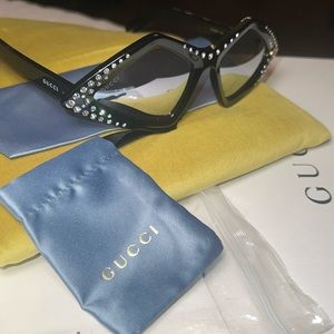 •New Gucci Mirror crystal sunglasses